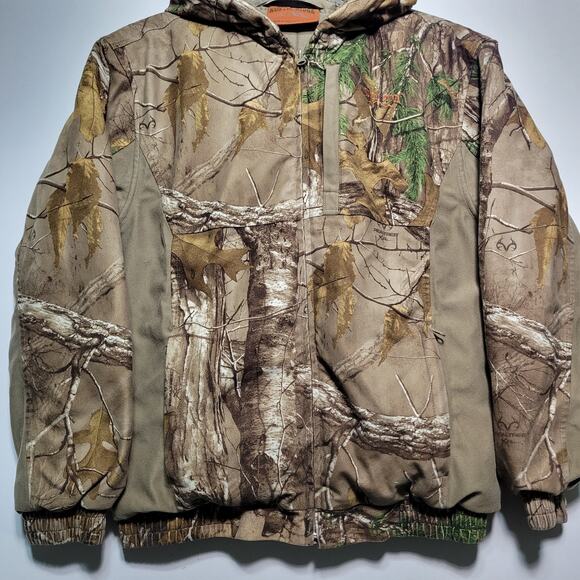 Rustic Ridge Hunting Full Zip Jacket Youth XL Camo Realtree Hooded Outdoors - Picture 6 of 15